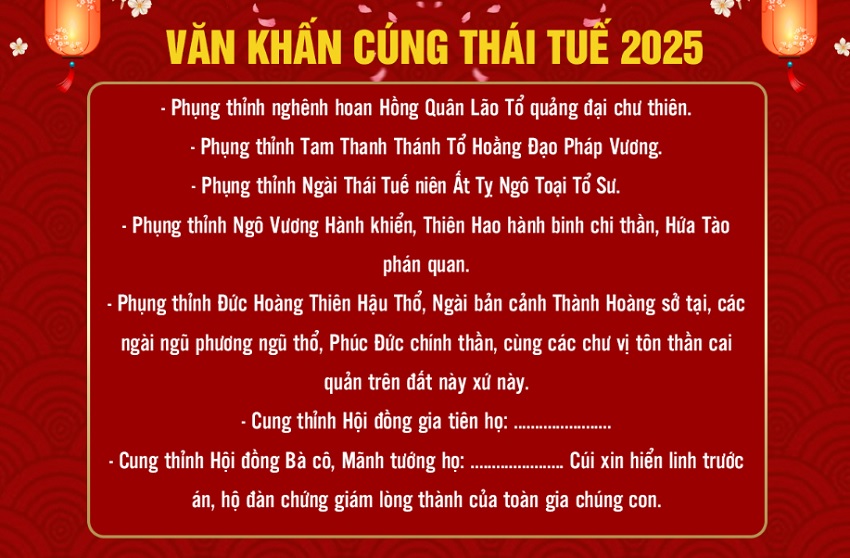 Bai van khan cung Thai Tue nam 2025