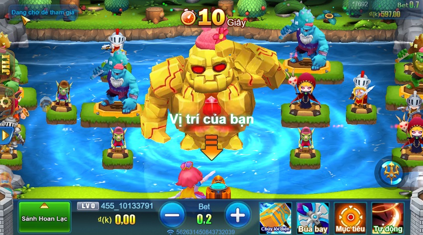 Chức năng trong game bắn cá huyền thoại Vn88 Tinh nang ban ca huyen thoai Vn88