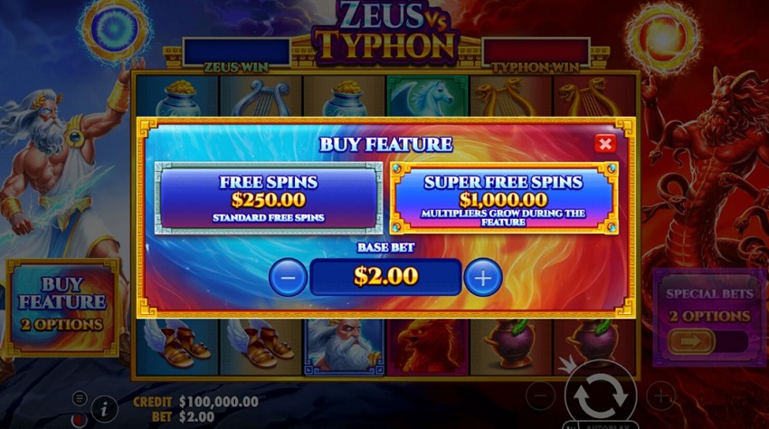 Tinh nang game Zeus vs Typhon VN88