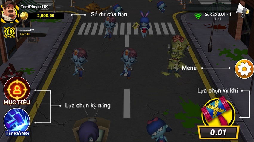 Luat choi game Zombie Party Vn88